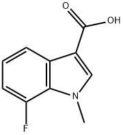 7-FLUORO-1-METHYL-1H-INDOLE-3-CARBOXYLIC ACID Struktur