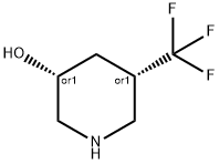 (3S,5R)-5-(trifluoromethyl)piperidin-3-ol Struktur