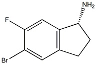 1H-INDEN-1-AMINE, 5-BROMO-6-FLUORO-2,3-DIHYDRO-, (1R)- Struktur