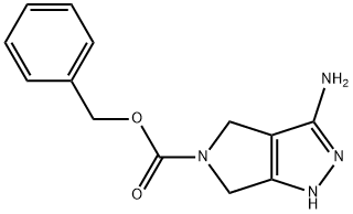 Benzyl 3-amino-4,6-dihydropyrrolo[3,4-c]pyrazole-5(1H)-carboxylate Struktur