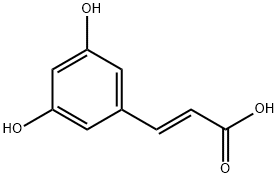 (E)-3-(3,5-dihydroxyphenyl)acrylic acid Struktur