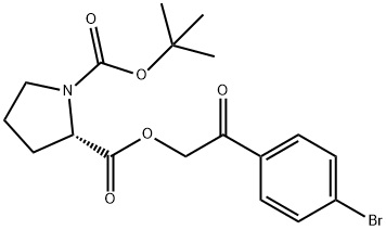 (S)-2-(2-(4-bromophenyl)-2-oxoethyl) 1-tert-butyl pyrrolidine-1,2-dicarboxylate(WXG03504) Struktur