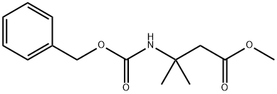 Methyl 3-(((benzyloxy)carbonyl)amino)-3-methylbutanoate Struktur