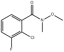 2-Chloro-3-fluoro-N-methoxy-N-methyl-benzamide Struktur