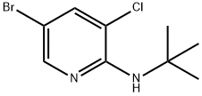 5-bromo-N-tert-butyl-3-chloropyridin-2-amine Struktur