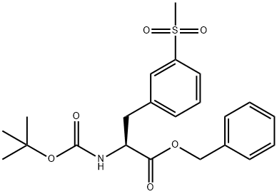 L-Phenylalanine,N-[(1,1-dimethylethoxy)carbonyl]-3-(methylsulfonyl)-, phenylmethyl ester Struktur