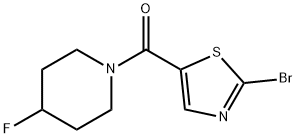 (2-Bromothiazol-5-yl)(4-fluoropiperidin-1-yl)methanone Struktur