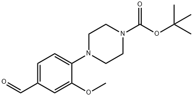 TERT-BUTYL4-(4-FORMYL-2-METHOXYPHENYL)PIPERAZINE-1-CARBOXYLATE Struktur