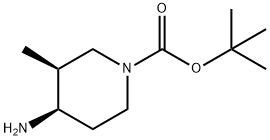 (3S,4R)-4-Amino-3-methyl-piperidine-1-carboxylic acid tert-butyl ester Struktur