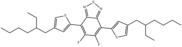 5,6-difluoro-4,7-bis-(4-(2-ethylhexyl)-2-thienyl)-2,1,3-benzothiadiazole Struktur