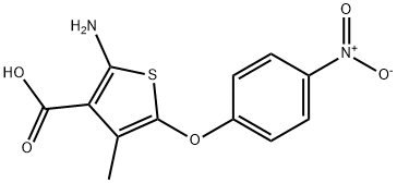 2-Amino-4-methyl-5-(4-nitrophenoxy)thiophene-3-carboxylic acid Struktur