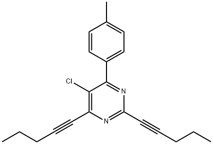 5-Chloro-2,4-di(pent-1-yn-1-yl)-6-(p-tolyl)pyrimidine Struktur