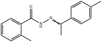 2-methyl-N'-[(1E)-1-(4-methylphenyl)ethylidene]benzohydrazide Struktur