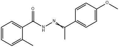 N'-[1-(4-methoxyphenyl)ethylidene]-2-methylbenzohydrazide Struktur