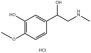 5-(1-Hydroxy-2-(methylamino)ethyl)-2-methoxyphenol hydrochloride Struktur