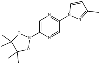 2-(3-methyl-1H-pyrazol-1-yl)-5-(4,4,5,5-tetramethyl-1,3,2-dioxaborolan-2-yl)Pyrazine Struktur