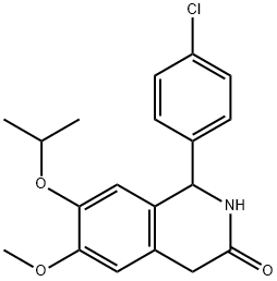 1-(4-chloro-phenyl)-7-isopropoxy-6-methoxy--1,4-dihydro-2H-isoquinolin-3-one Struktur