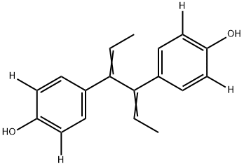 3,4-Bis(hydroxyphenyl)-2,4-hexadiene-d4 Struktur