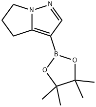 5,6-dihydro-3-(4,4,5,5-tetramethyl-1,3,2-dioxaborolan-2-yl)-4H-Pyrrolo[1,2-b]pyrazole Struktur