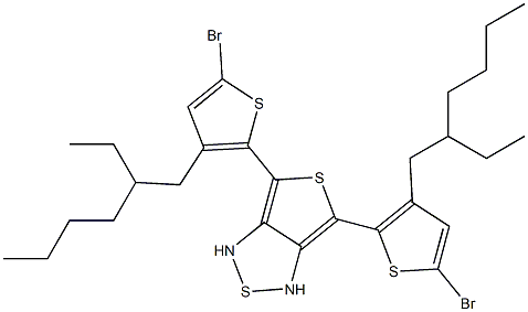 4,6-bis(5'-bromo-3'-(2-ethylhexyl)thien-2'-yl)thieno[3,4-c][1,2,5]thiadiazole Struktur