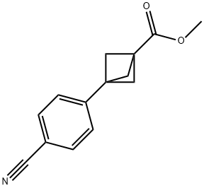 Methyl3-(4-cyanophenyl)bicyclo[1.1.1]pentane-1-carboxylate Struktur