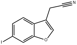 2-(6-iodobenzofuran-3-yl)acetonitrile Struktur