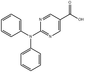 2-Diphenylamino-pyrimidine-5-carboxylic acid Struktur