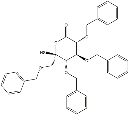 2,3,4,6-Tetra-O-benzyl-5-thio-D-glucono-1,5-lactone Struktur