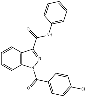 1-(4-Chlorobenzoyl)-N-phenyl-1H-indazole-3-carboxamide Struktur