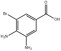 3,4-diamino-5-bromobenzoic acid Struktur