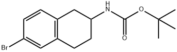 tert-butyl (6-bromo-1,2,3,4-tetrahydronaphthalen-2-yl)carbamate Struktur