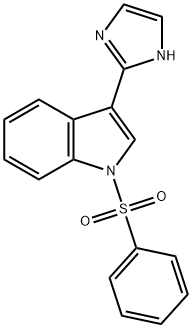 3-(1H-imidazol-2-yl)-1-(phenylsulfonyl)-1H-indole Struktur