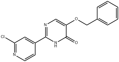 5-(benzyloxy)-2-(2-chloropyridin-4-yl)pyrimidin-4(3H)-one Struktur