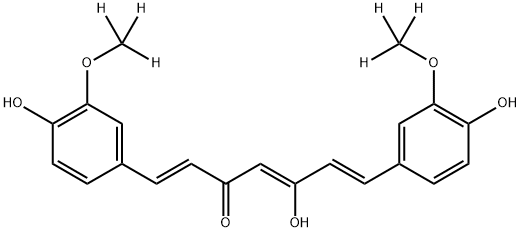 (1E,4Z,6E)-5-Hydroxy-1,7-bis[4-hydroxy-3-(methoxy-D3)phenyl]-1,4,6-heptatrien-3-one Struktur