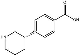 4-((3S)-3-piperidyl)benzoic acid Struktur