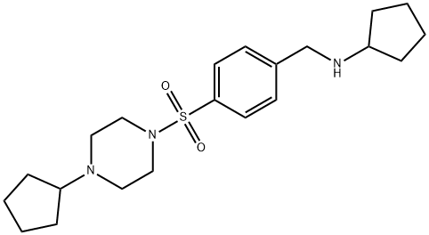 N-(4-((4-Cyclopentylpiperazin-1-yl)sulfonyl)benzyl)cyclopentanamine Struktur