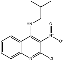 2-chloro-N-(2-methylpropyl)-3-nitroquinolin-4-amine Struktur