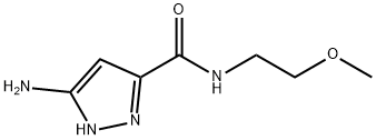 5-amino-N-(2-methoxyethyl)-1H-Pyrazole-3-carboxamide Struktur