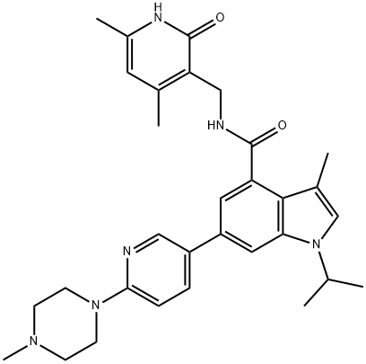 N-((4,6-dimethyl-2-oxo-1,2-dihydropyridin-3-yl)methyl)-1-isopropyl-3-methyl-6-(6-(4-methylpiperazin-1-yl)pyridin-3-yl)-1H-indole-4-carboxamide|化合物GSK503