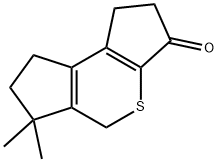 6,6-dimethyl-1,2,6,7-tetrahydrodicyclopenta[b,d]thiophen-3(5H)-one Struktur