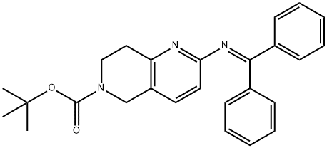 tert-butyl 2-(diphenylmethyleneamino)-7,8-dihydro-1,6-naphthyridine-6(5H)-carboxylate Struktur