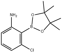 3-chloro-2-(4,4,5,5-tetramethyl-1,3,2-dioxaborolan-2-yl)aniline Struktur