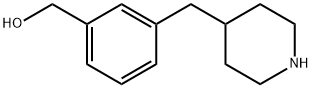 Benzenemethanol, 3-(4-piperidinylmethyl)- Struktur