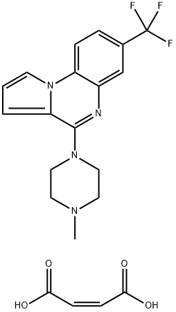 7-Trifluoromethyl-4-(4-methyl-1-piperazinyl)pyrrolo-[1,2-a]quinoxaline maleate salt Struktur