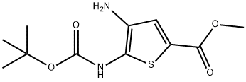 methyl 4-amino-5-((tert-butoxycarbonyl)amino)thiophene-2-carboxylate|4-氨基-5-[[(1,1-二甲基乙氧基)羰基]氨基]-2-噻吩甲酸甲酯