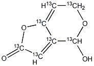 4-Hydroxy-4H-furo[3,2-c]pyran-2(6H)-one-13C7 Struktur