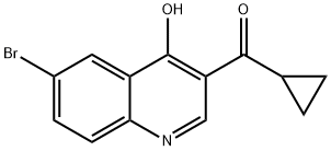 (6-Bromo-4-hydroxyquinolin-3-yl)(cyclopropyl)methanone Struktur