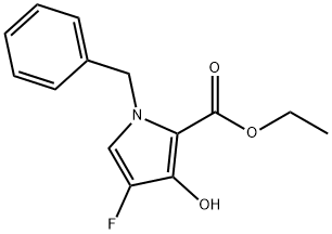 4-FLUORO-3-HYDROXY-1-BENZYL-1H-PYRROLE-2-CARBOXYLATE ETHYL ESTER Struktur