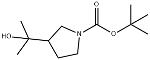 tert-butyl 3-(2-hydroxypropan-2-yl)pyrrolidine-1-carboxylate Struktur