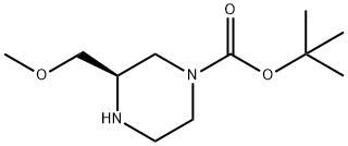 (R)-tert-Butyl 3-(methoxymethyl)piperazine-1-carboxylate Struktur